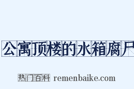 公寓顶楼的水箱腐尸是什么意思的图片